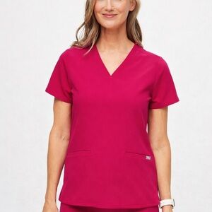 Figs Casma Ultra Rose scrub top
